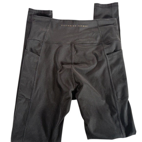 Victoria's Secret Black Leggings with side pockets. NWOT. Sz 10 - Picture 1 of 5